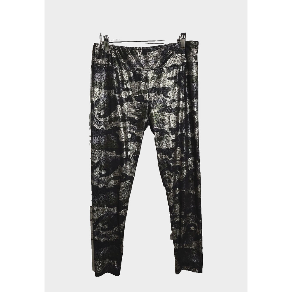 No Boundaries Green Camo Sparkly Super Soft‎ Pull On Leggings Womans Size XL
